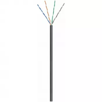DSIT CAT6 ulko-verkkokaapeli U/UTP AWG 24/7 joustava 100m musta