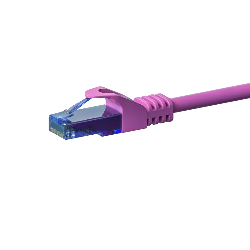 DSIT CAT6a U/UTP patchkaapeli, 100% kupari, RJ45, 5m, pinkki