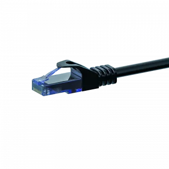 DSIT CAT6a U/UTP verkon patchkaapeli, 100% kupari, 0,15 m, musta