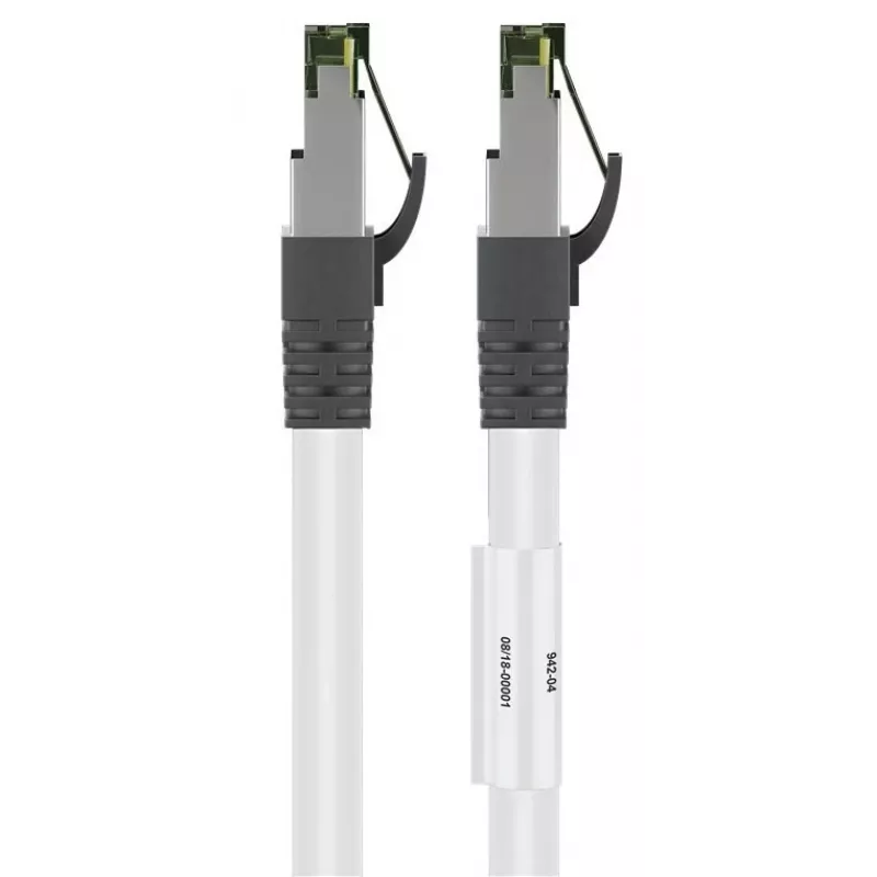 DSIT CAT 8 S/FTP PiMF RJ45 verkkokaapeli, 2 m, valkoinen