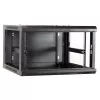 DSIT 6U seinäasennettava palvelinkaappi metalliovella 600x600x367 mm