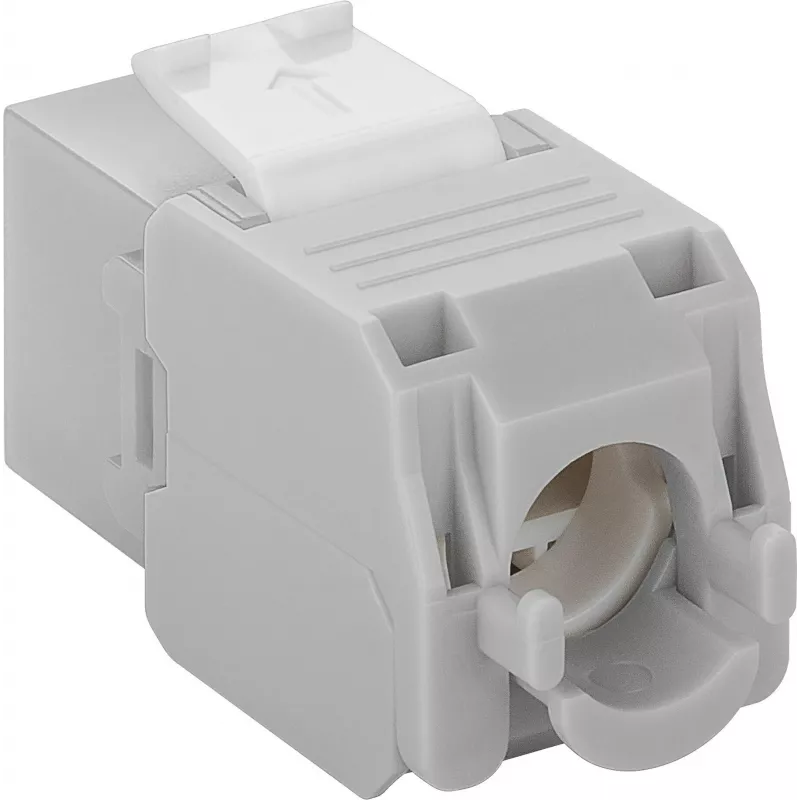 DS-IT CAT6a UTP keystone-verkkopistorasia – työkaluton – harmaa (DS-KC-UTP6A-TL-2)