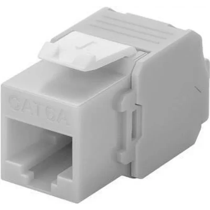 DS-IT CAT6a UTP keystone-verkkopistorasia – työkaluton – harmaa (DS-KC-UTP6A-TL-2)