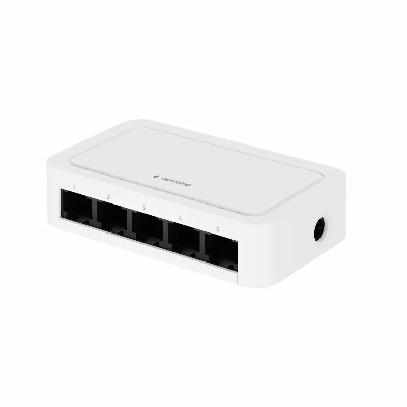 Gembird NSW-G5-02 5-porttinen Gigabit Ethernet -kytkin – valkoinen