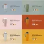 Orangemonkie 6 värin taustasarja Foldio 4 (valkoinen, musta, harmaa, vihreä, sininen, keltainen)