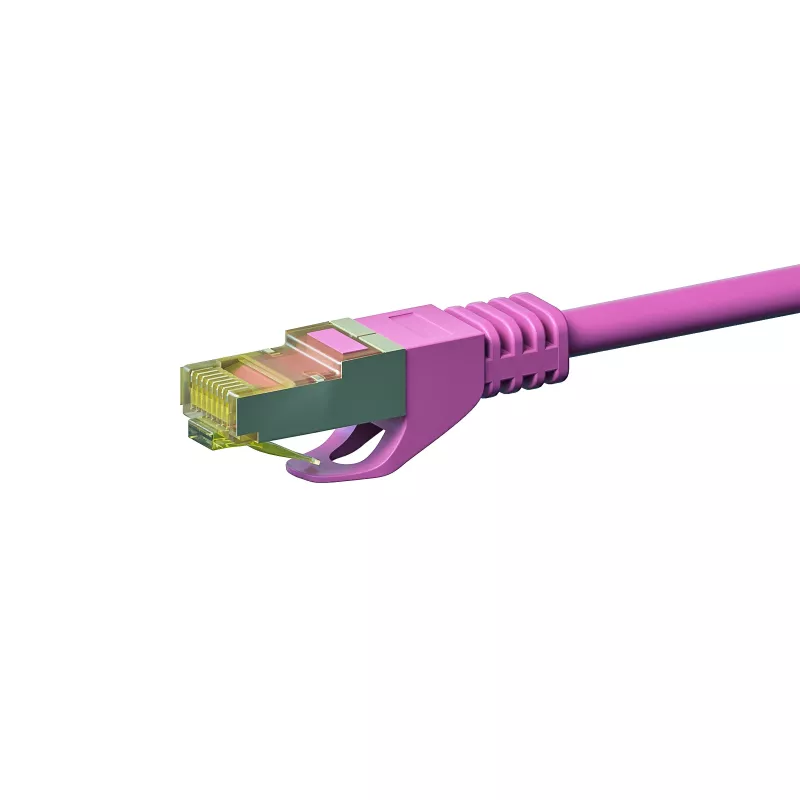DSIT RJ45 verkkokaapeli S/FTP (PiMF) Cat.7 kaapeli, pinkki, 50 m (DC-79-500)