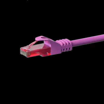 DSIT CAT6 U/UTP RJ45 -verkkokaapeli, 0,25 m, pinkki, 100 % kupari (DC-69-002)