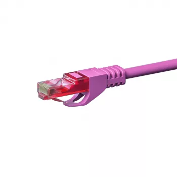 DSIT CAT6 verkkokaapeli, U/UTP, 50 metriä, pinkki, 100 % kupari (DC-69-500)