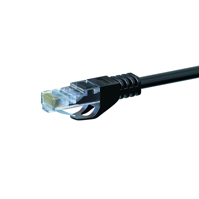 DSIT CAT 5e U/UTP verkkokaapeli, 0,25 m, musta, CCA, RJ45, Gigabit Ethernet