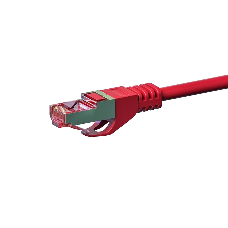 DSIT CAT 6 S/FTP verkkokaapeli, LSOH, 0,25 m, punainen