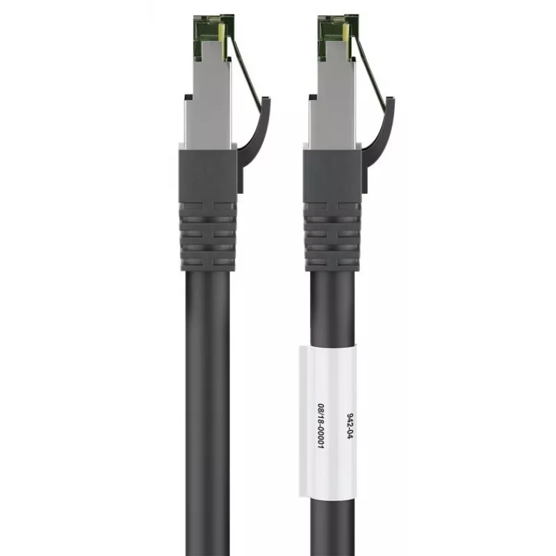 DSIT RJ45 -verkkokaapeli S/FTP PiMF CAT 8 -kaapeli musta 0,25 m
