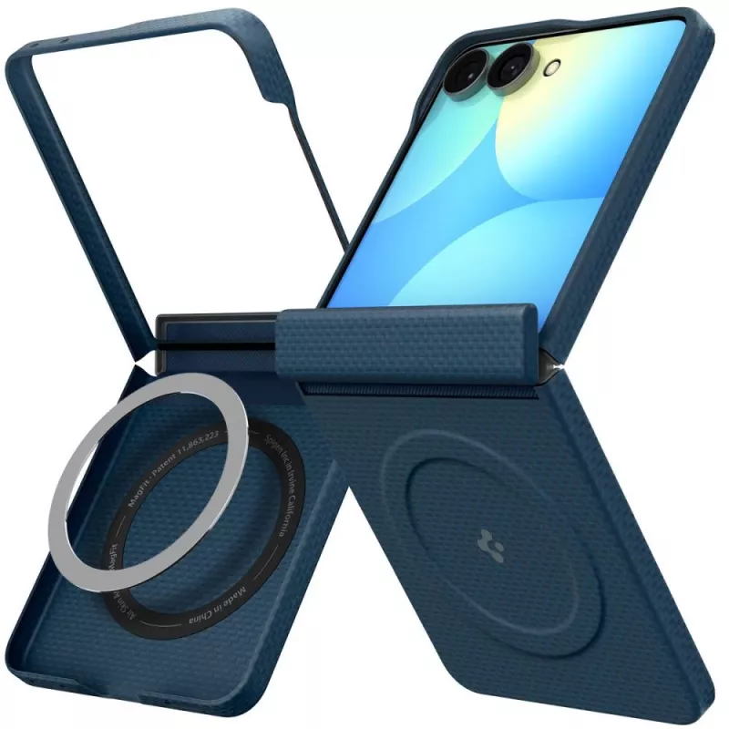 SPIGEN AirSkin Aramid MagSafe kotelo Samsung Galaxy Z Flip 8 - navy