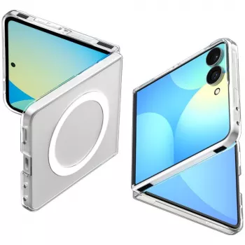 SPIGEN AirSkin MagSafe Galaxy Z Flip 8 kotelo läpinäkyvä/valkoinen