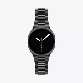 Spigen Modern Fit 316L ruostumaton teräsranneke Samsung Galaxy Watch 8 / 9 / Classic (40 / 44 / 46mm) musta