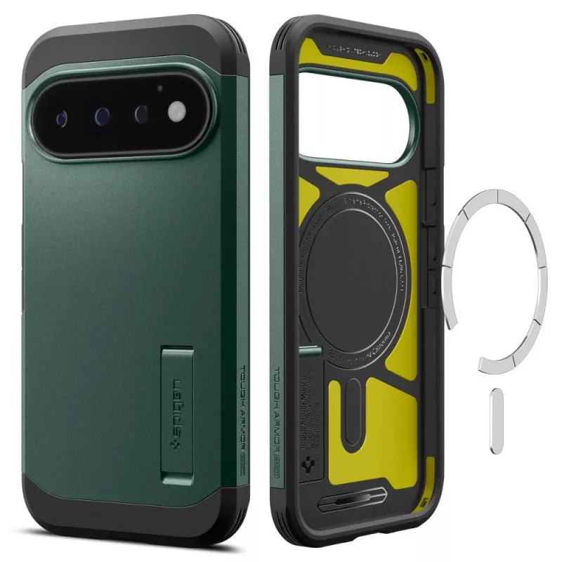 Spigen Tough Armor Mag MagSafe-kotelo Google Pixel 11 Pro - Abyss Green