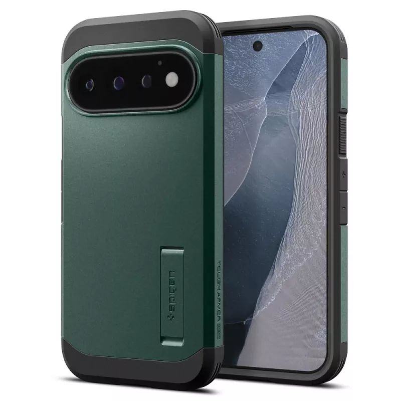 Spigen Tough Armor Mag MagSafe-kotelo Google Pixel 11 Pro - Abyss Green