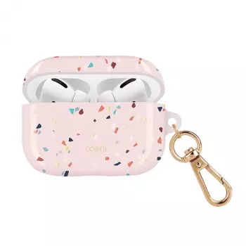 UNIQ Coehl Terrazzo -kotelo Apple AirPods Pro -kuulokkeille – blush pink