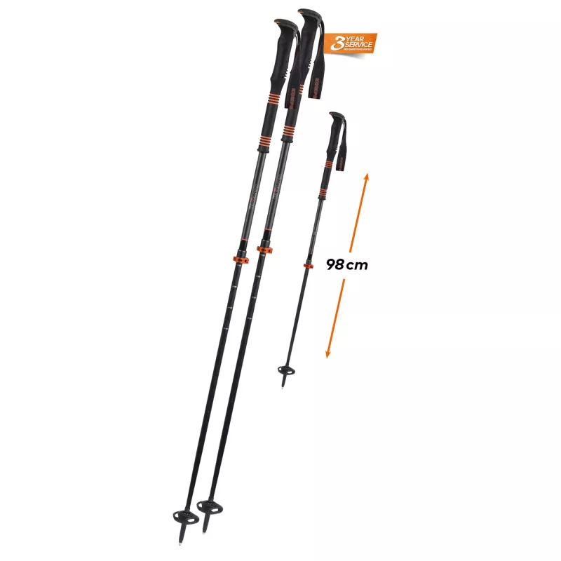Komperdell Carbon C2 Ultralight laskettelusauvat - musta/oranssi