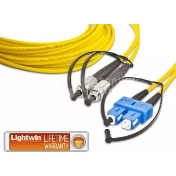 Lightwin LDP-09 FC-SC 10.0 duplex-singlemode-kuitu-patchkaapeli, FC-SC, OS2, 10 m, keltainen