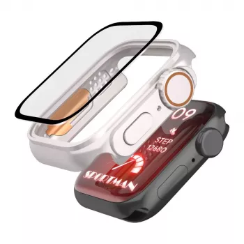 TECH-PROTECT DEFENSE360 Apple Watch 4/5/6/SE (44mm) titaani/oranssi tukeva kotelo integroidulla rannekkeella