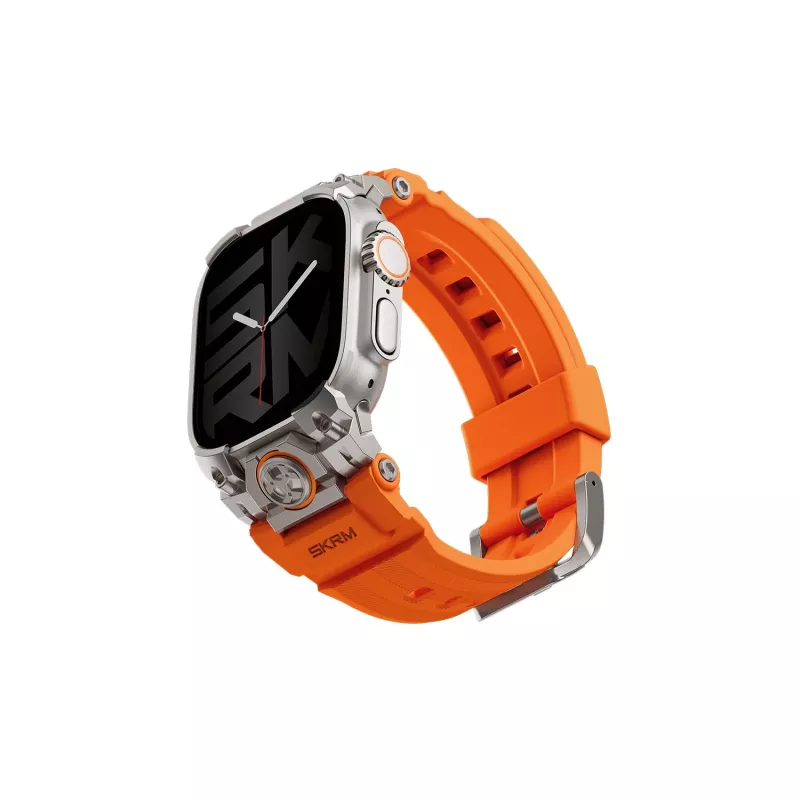 Apple Watch Ultra 49 mm -ranneke Skinarma Talon, Oranssi