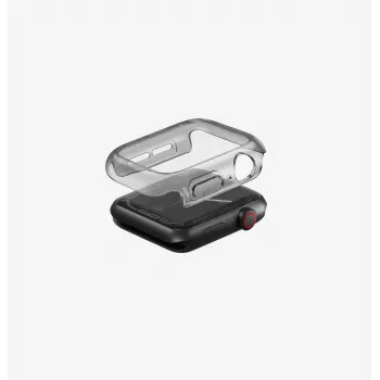 UNIQ Garde -suojakotelo Apple Watch Series 7/8/9 45mm - savunharmaa