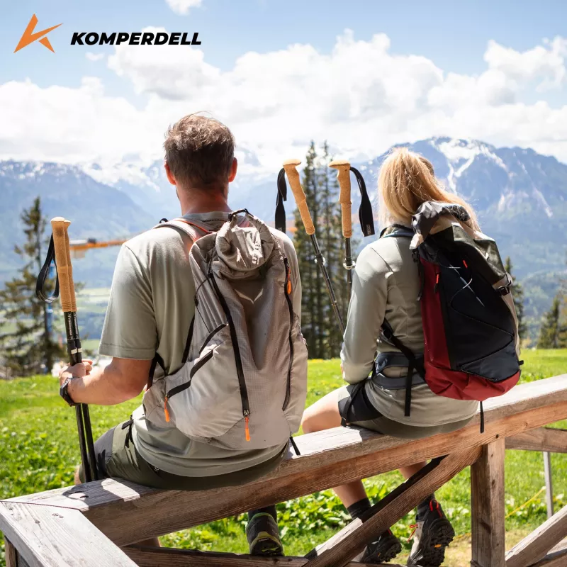 Komperdell FX Lite Carbon Vario Summit Compact -retkeilysauvat - titaani
