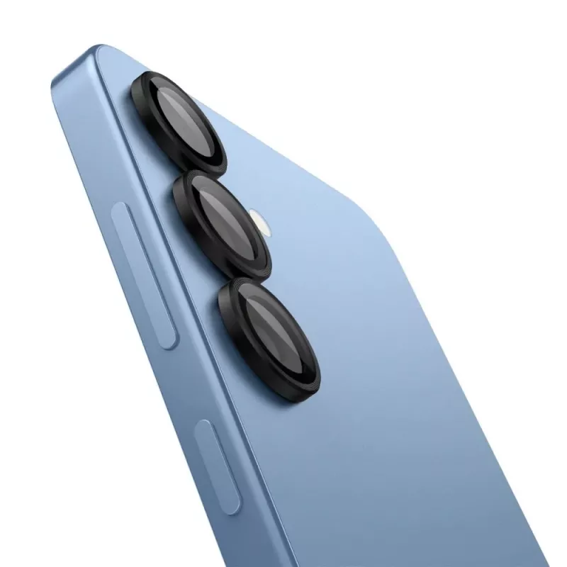 Spigen Optik Pro Glas.tR EZ Fit kameransuoja 2 kpl:n pakkaus Samsung Galaxy S25 - musta