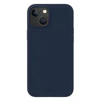 UNIQ Lino Marine Blue kotelo iPhone 14 Plus / 15 Plus 6,7 tuuman