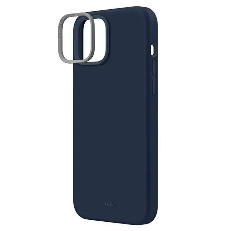 UNIQ Lino Marine Blue kotelo iPhone 14 Plus / 15 Plus 6,7 tuuman