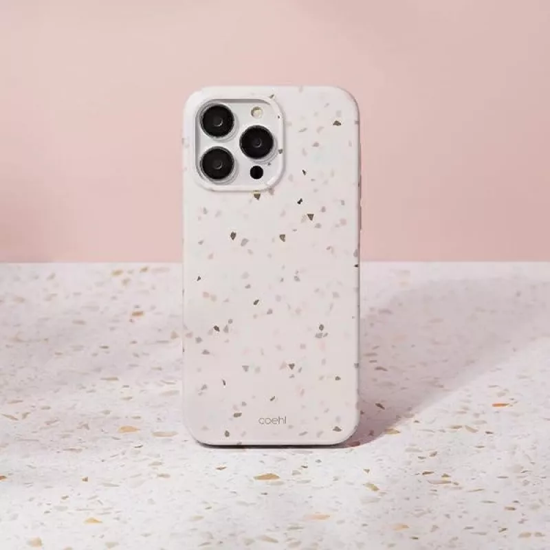 UNIQ Coehl Terrazzo kotelo iPhone 14 Pro Max, hiekkakivi