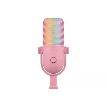 Razer Seiren V3 Chroma 32-bit DSP USB-kondensaattorimikrofoni - kvartsipinkki
