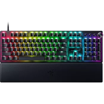 Razer RZ03-04970600-R3N1 täysikokoinen mekaaninen pelinäppäimistö Razer Green -kytkimillä, Razer Chroma RGB, 8000 Hz kyselytaajuus ja Command Dial