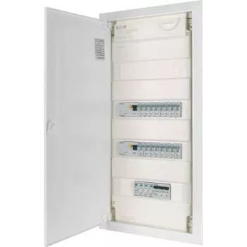 EATON KLV-PW-48-1PXL-1SPD-2PXF-16PLI 4-rivinen valmiiksi koottu jakokeskuslevy, 48 moduulia, IP30, valkoinen