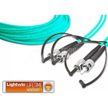 Lightwin LDP-50 ST-ST 3.0 OM3 duplex-monimuotokuituinen kuitukaapeli, ST-ST, OM3, 3 m, aqua