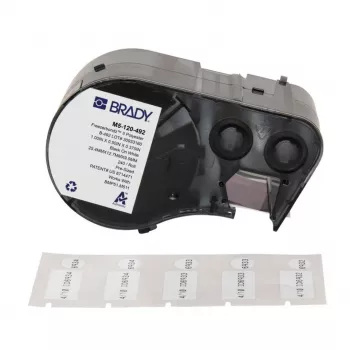 BRADY M5-120-492 FreezerBondz polyesteritarrakasetti BMP51/BMP53/M511, valkoinen, 12,70 mm x 21,34 m