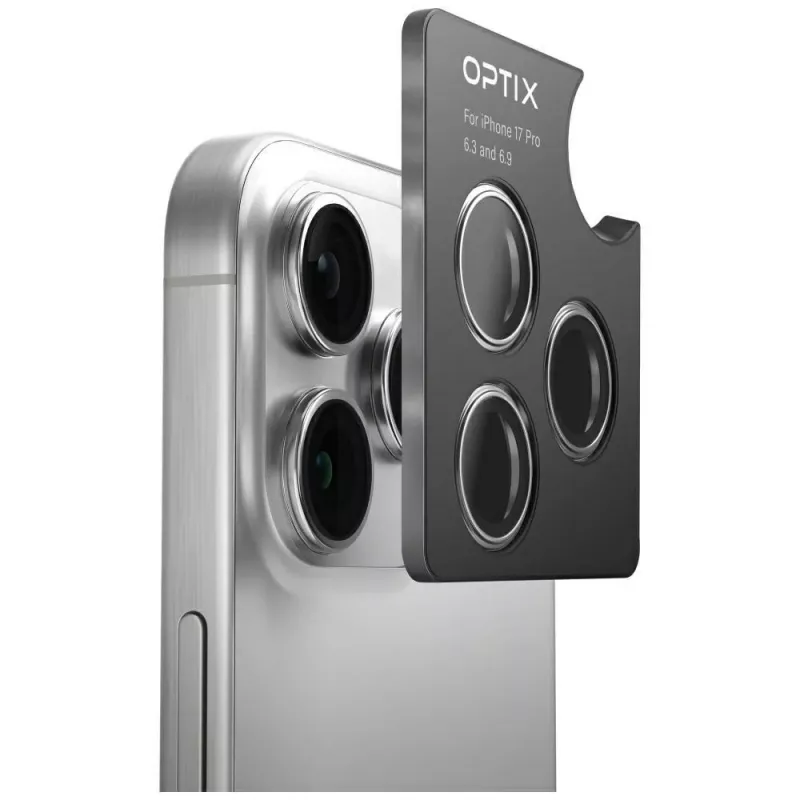 UNIQ Optix -alumiininen kameran linssinsuoja iPhone 17:lle asennustyökalulla, laventeli