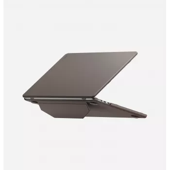 UNIQ Lyden Versa -kovakuorinen foliokotelo MacBook Air 13 tuuman kannettavalle (M2 2022 / M3 2024 / M4 2025 / M5 2026), harmaa