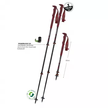 Komperdell Carbon Pro Zero Compact -retkeilysauvat - Malbec