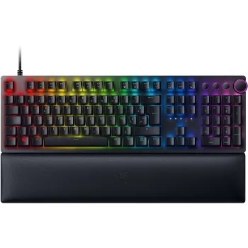 Razer Huntsman V2 langallinen optinen pelinäppäimistö, Linear Red -kytkimet, pohjoismainen asettelu, RGB, musta (RZ03-03930600-R3N1)