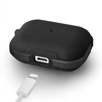 UNIQ Valencia antibakteerinen kotelo AirPods Pro – keskiyönmusta