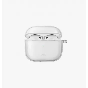 UNIQ Glase kotelo Apple AirPods 4 kiiltävä savu