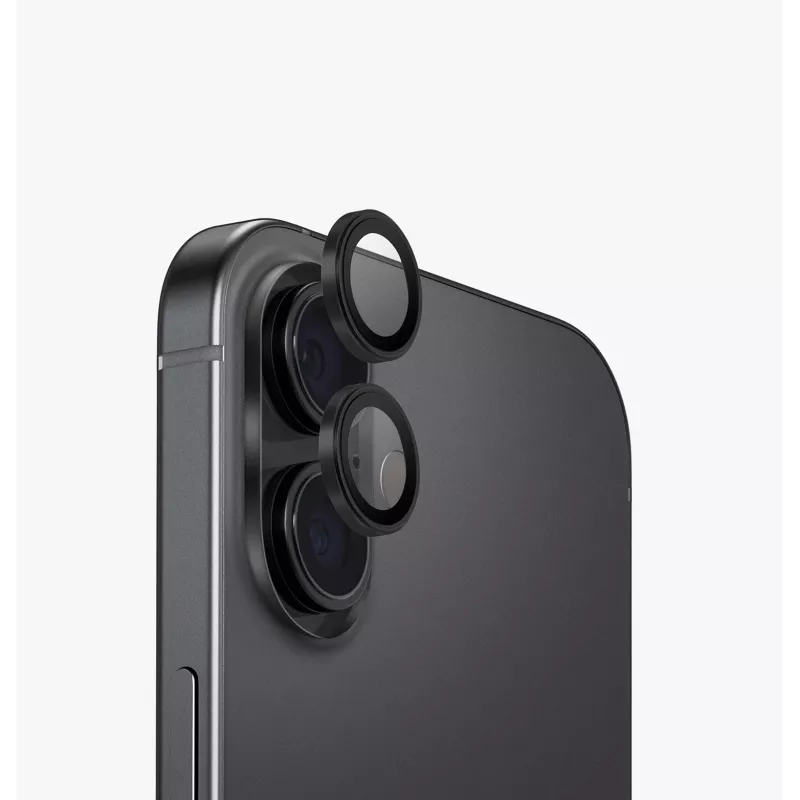 UNIQ Optix alumiininen kameraobjektiivinsuoja iPhone 17 asennustyökalulla vihreä
