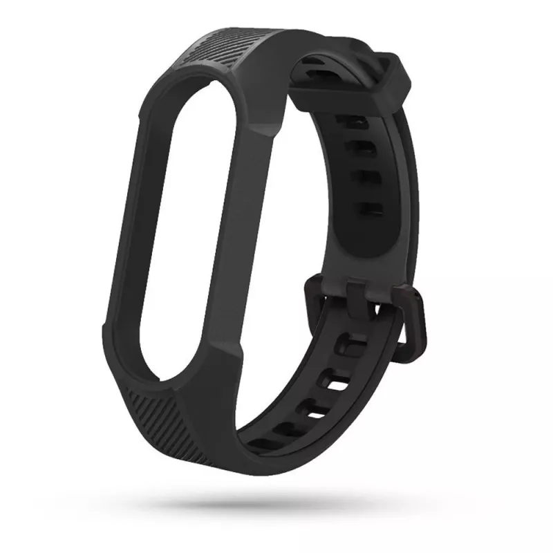 Tech-Protect Armour TPU-kumiranneke Xiaomi Mi Band 7 -rannekkeelle, musta