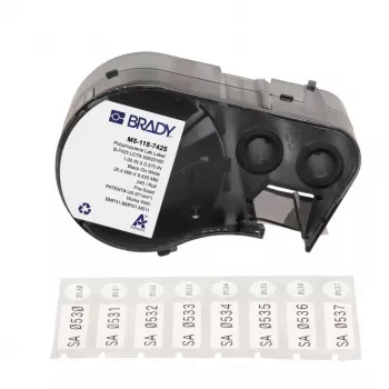 BRADY M5-118-7425 PermaSleeve kutistesukka-tarra-kasetti BMP51/BMP53/M511, valkoinen, 38,1mm x 2,13m