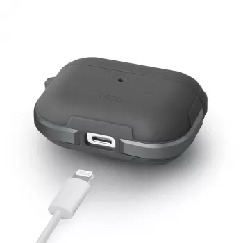 UNIQ Valencia antibakteerinen kotelo AirPods Pro -kuulokkeille – Gunmetal harmaa