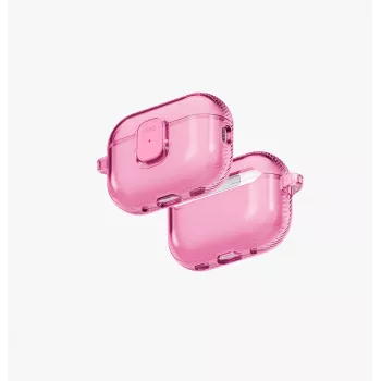 UNIQ Glase Pro Lock -kuori AirPods Pro 3 -kuulokkeille – pinkki