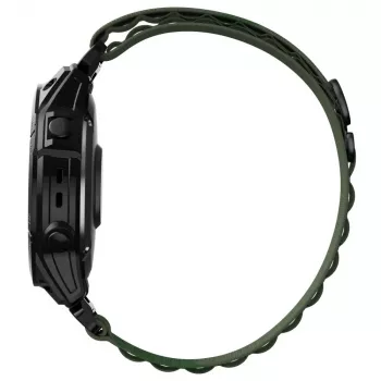 TECH-PROTECT NYLON PRO -ranneke Garmin Fenix 5 / 6 / 6 Pro / 7 -kellolle, 22 mm QuickFit, armeijanvihreä