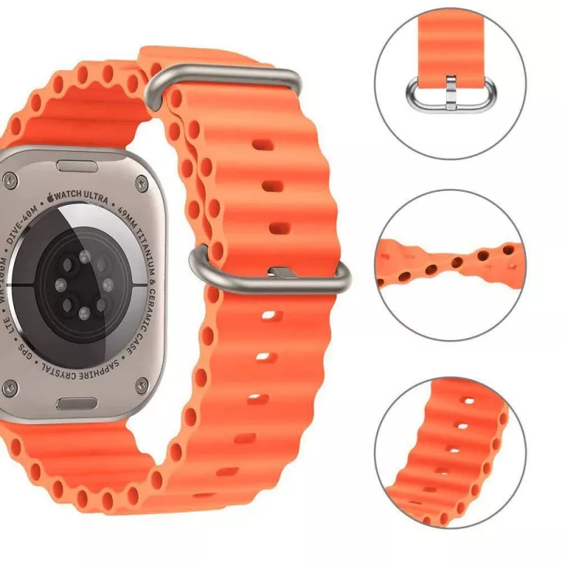 TECH-PROTECT IconBand Pro Apple Watch -ranneke 42/44/45/49mm oranssi