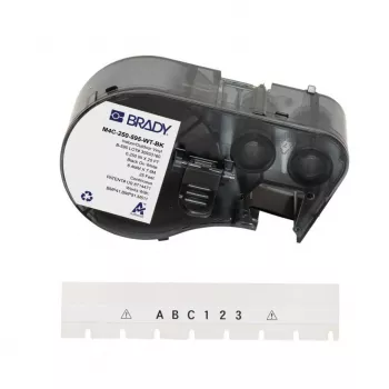 BRADY M4C-250-595-WT-BK valkoinen polyesterinen lämpösiirto-tarrarulla BMP41/BMP51/BMP53/M511 -laitteille, 38,1 mm x 25,4 mm, 250 tarraa